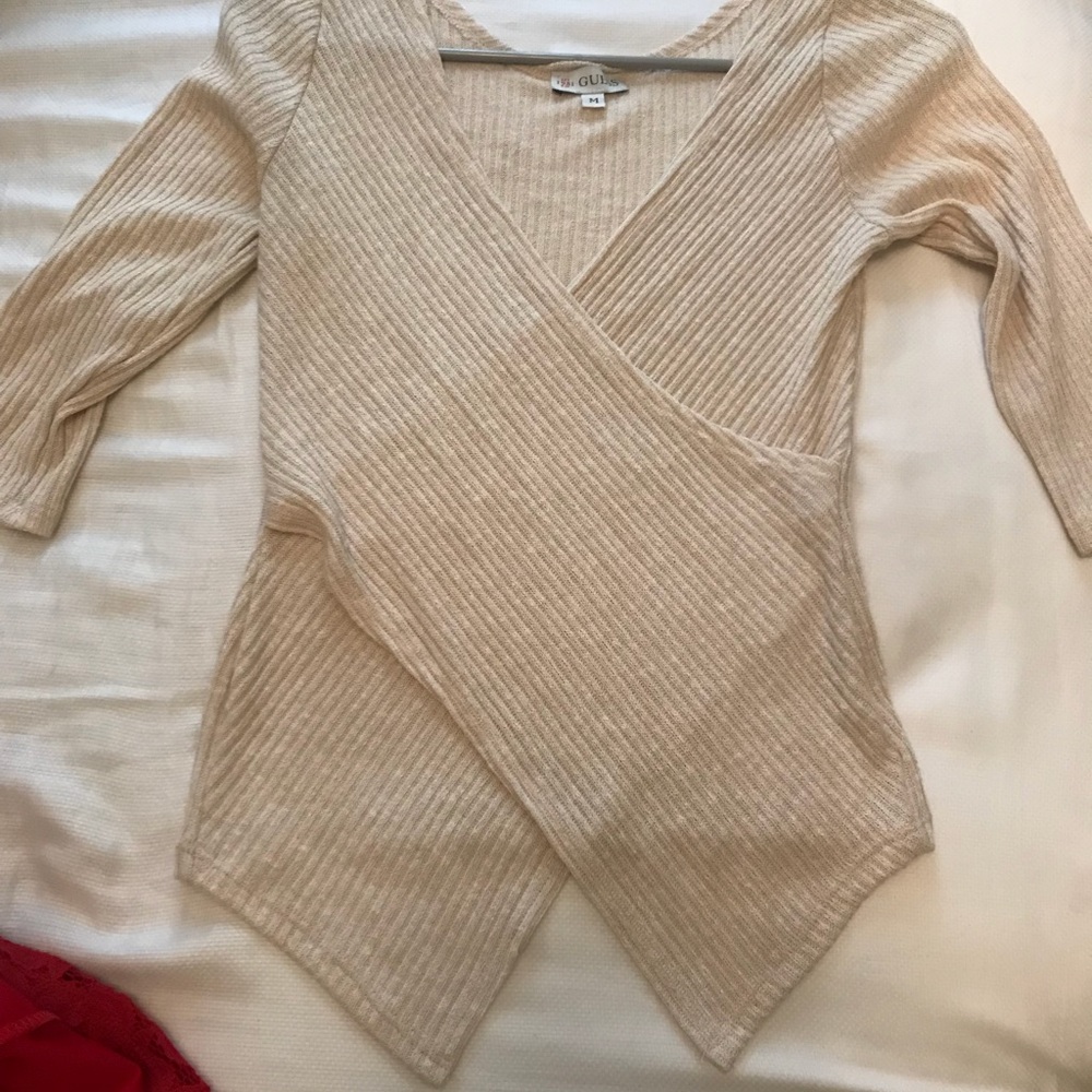 Flirty Guess Nude Asymmetrical Top